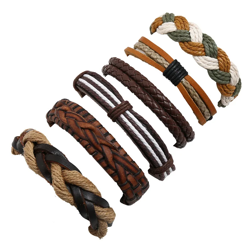 VRIUA New Thread Bracelet Retro Handmade Boho Multicolor String Cord Woven Braided Friendship Bracelets Women Men