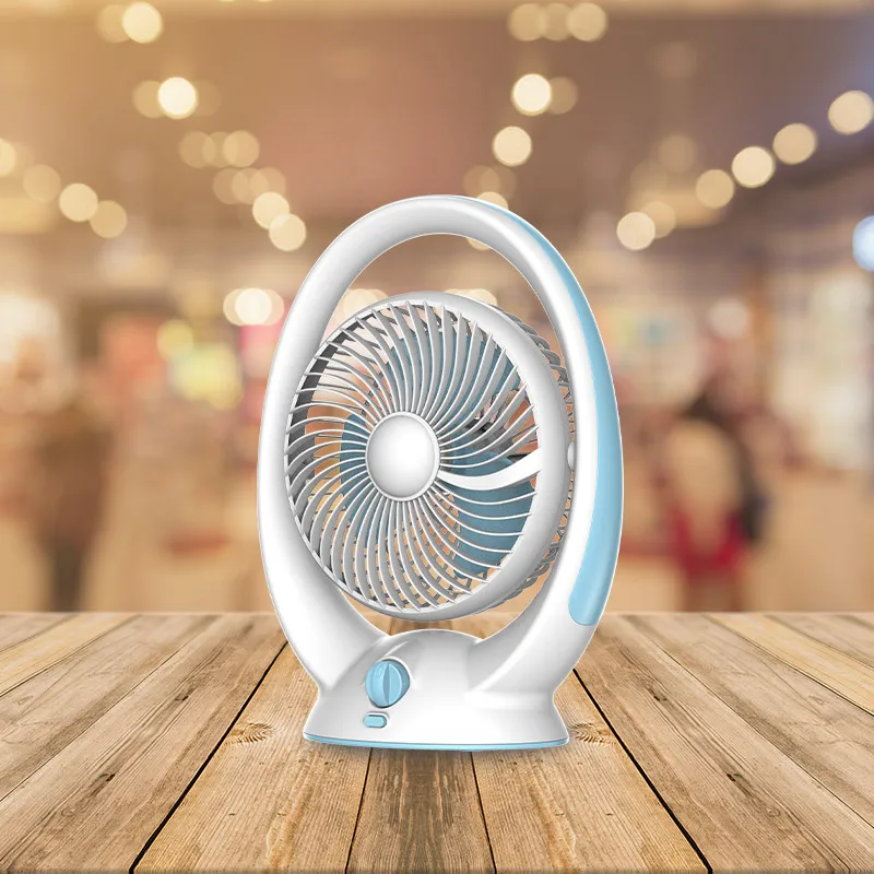 CHANGRONG Rechargeable Mini Table Fan 6 inch USB Fan with replaceable lithium battery and handle