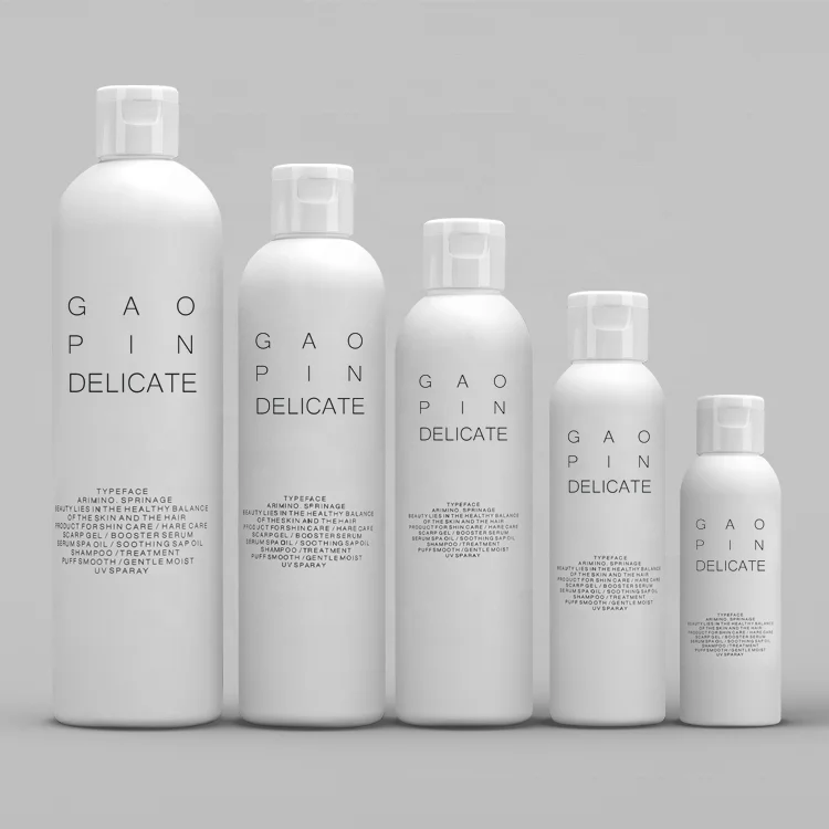 250ml 300ml 380ml 400ml 500ml Plastic Empty Bottles Soft Touch Matte White Packaging Flip Cap HDPE Bottle