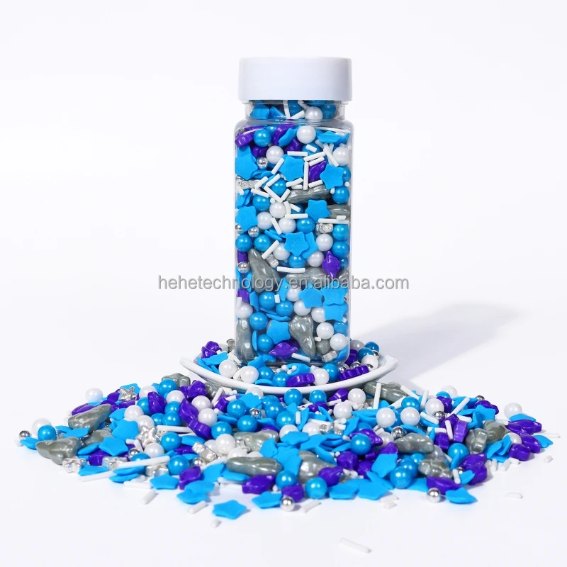 Galaxy Tour Cake Decorating Supplies Sprinkles Edibles Rockets Dark Purple Planet Candy Sprinkles Cake Decoration for Baking Art