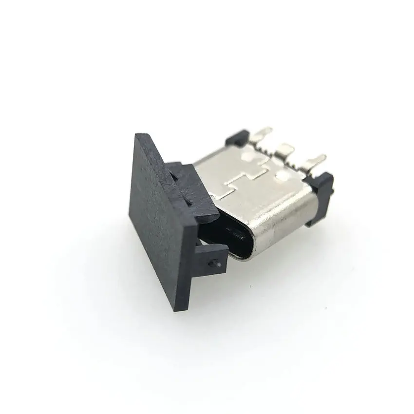 
Type-C Female Connector 24Pin Vertical Top Mount H=6.5mm Pick and Place Hat 