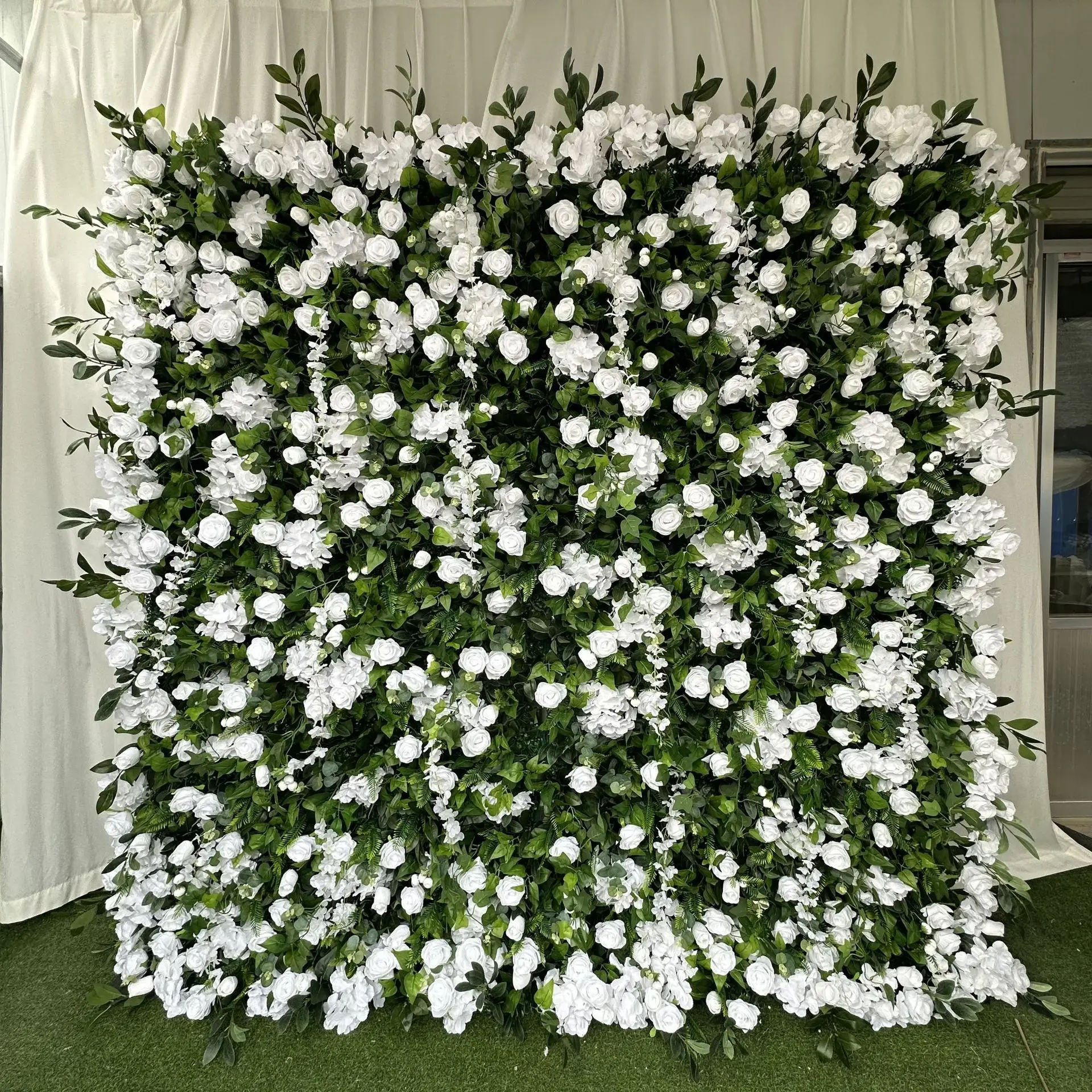 wall decoration cloth bottom background wall event party decorations wedding layout artificial rose flower wall for wedding