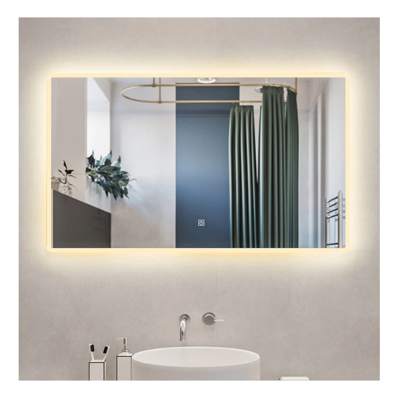 
Touch Sensor Square Mirrors Led Mirror Bathroom Smart 