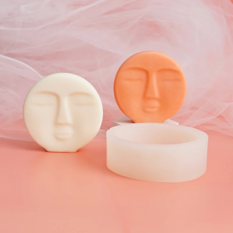 Stock supply making wax candle mould custom silicone rubber face candle mold