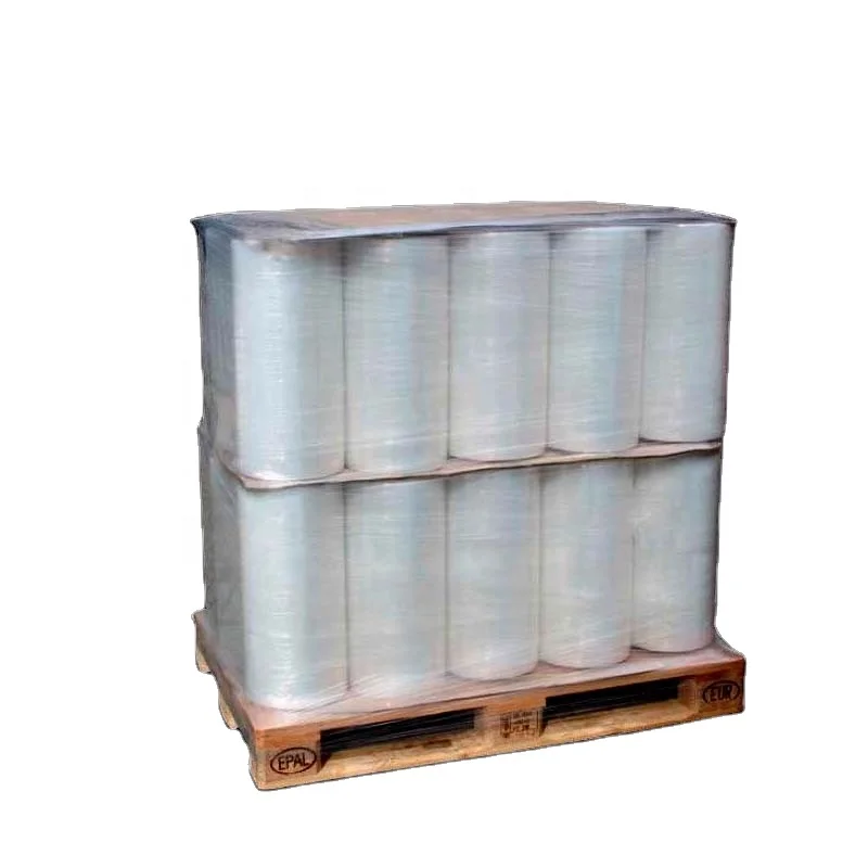 Wrapping machinery clear stretch film with laminated plastic wrap machine length pallet stretch film