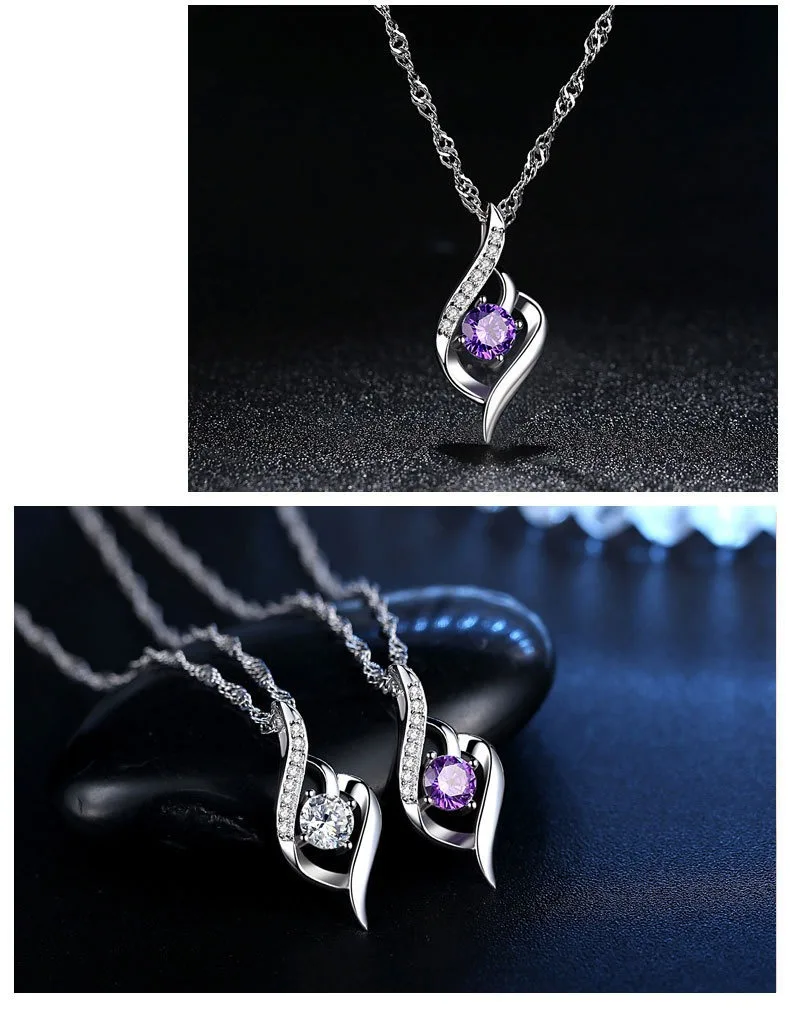 Simple Crystal Sublimation Pendants Hot-Sale Jewelry Making Zircon Pendant For Beautiful  Necklace Girls Party Silver Plated