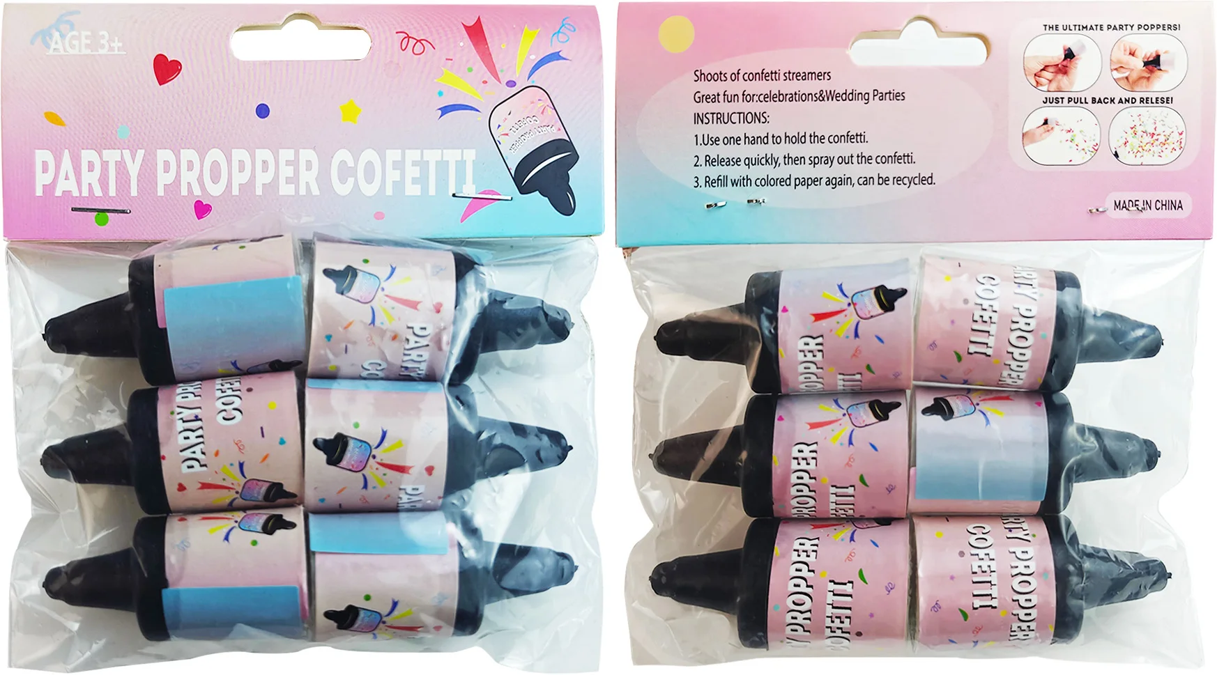 YUEBANWAN Mini Party popper confetti fireworks ribbon decoration birthday spray cylinder hand pull wedding atmosphere