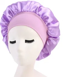 Фабричная розетка, высокое качество, низкий минимальный заказ, пользовательская шапочка для волос, атласная шелковая шапочка с пользовательским логотипом