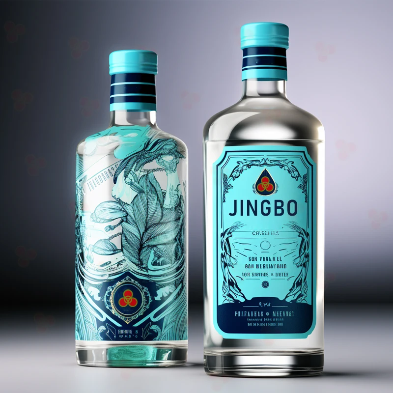 700ml 750ml  Whiskey Spirits Liquor Whiskey Alcohol Tequila Round Glass Bottle With Lid Shrink Wrap Plain top