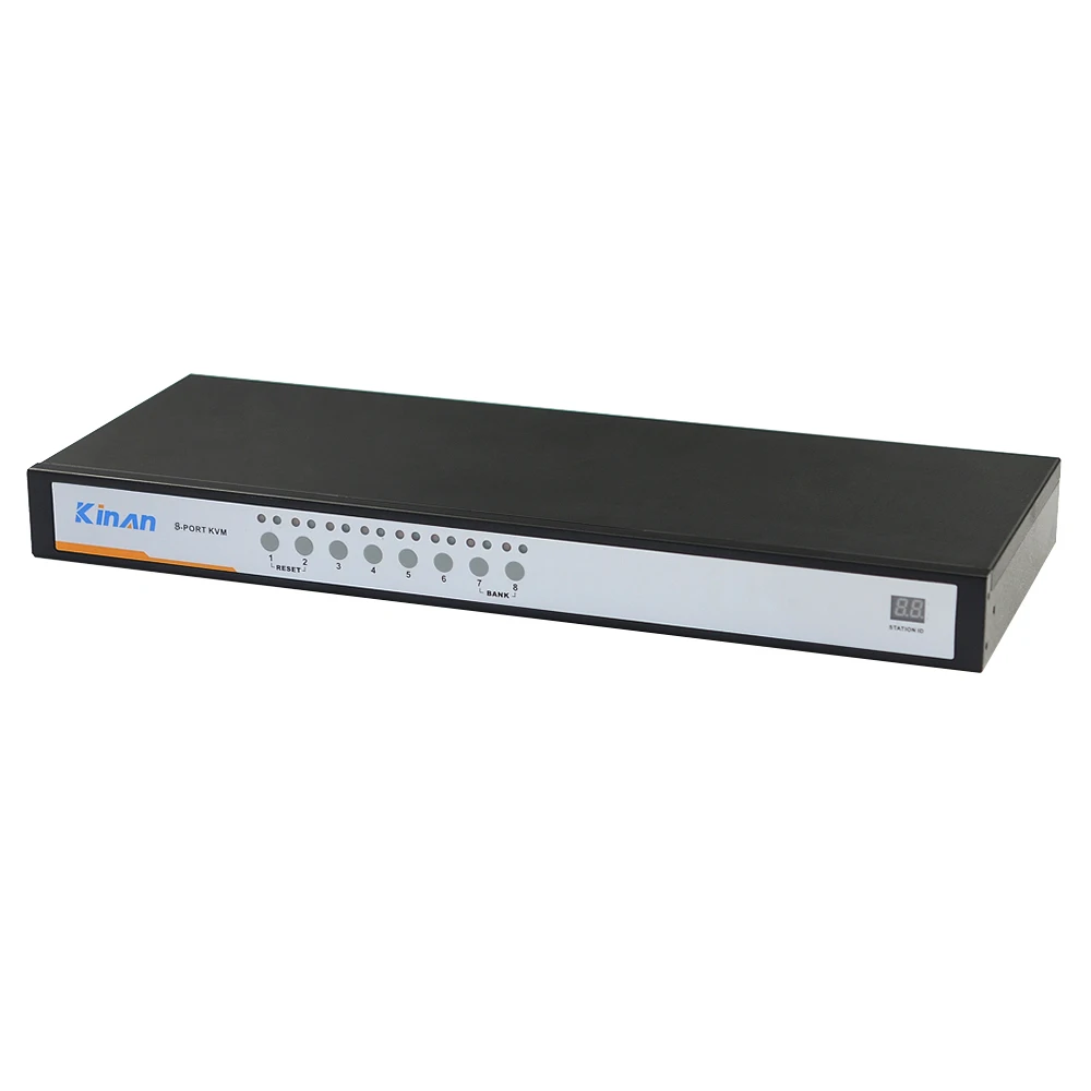 Top Selling Rack Mount 8 Port Usb Vga Kvm Switch 8 Port Rackmount Kvm Switches One USB Console Controls 8 Computers