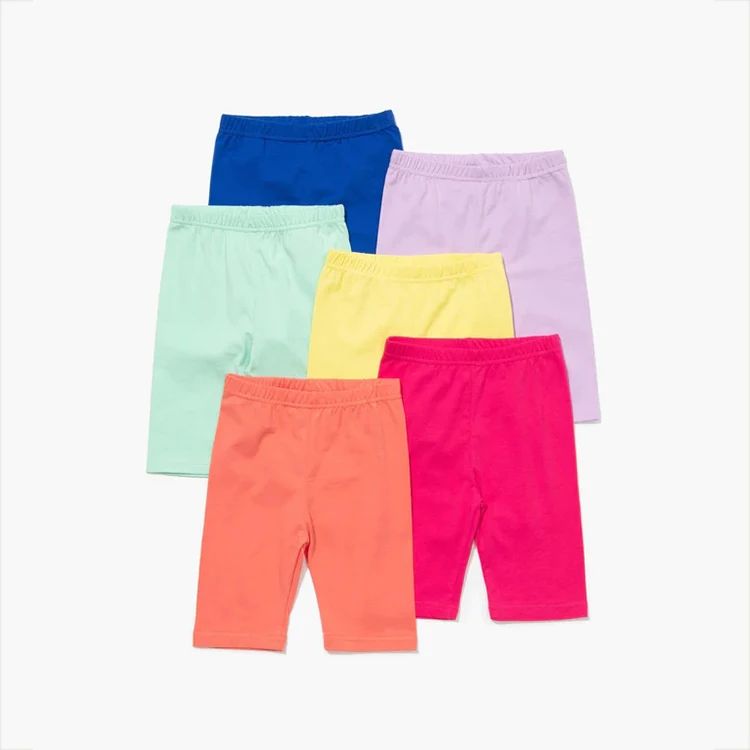 Детские танцевальные шорты на заказ из хлопка и спандекса эластичный пояс байкерские для маленьких девочек