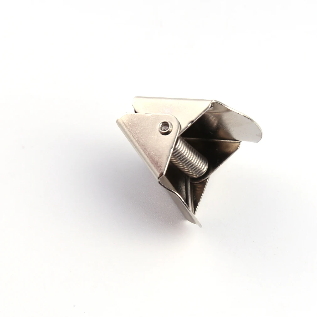 Assorted Metal A Shaped Clip Heavy-Duty Spring-Loaded Crocodile Clamps Non-Slip Triangle Badge Clips for DIY Crafts Making