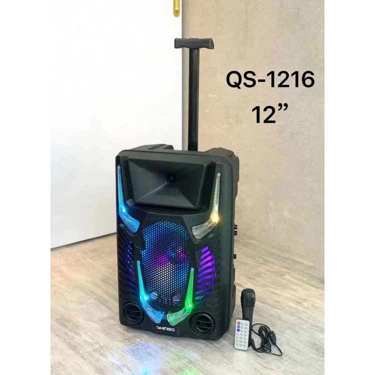 QS-1216 Hot Sale Boombox KIMISO 12inch Speaker Big TWS Rod Speaker With Microphone
