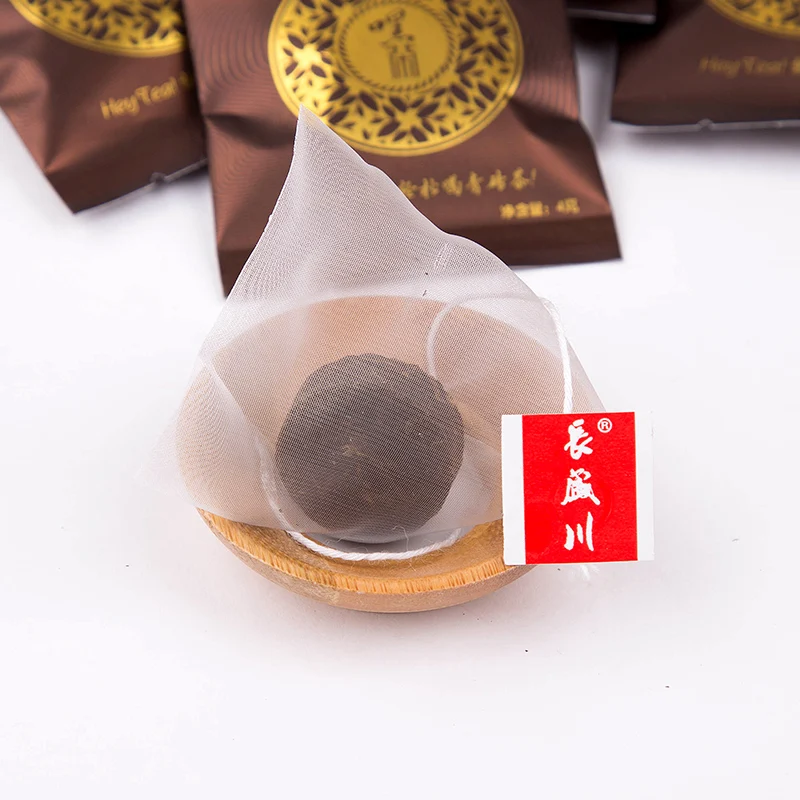  Китайский черный чай Changshengchuan Круглый Мини-кирпичный с биоразлагаемым чайным