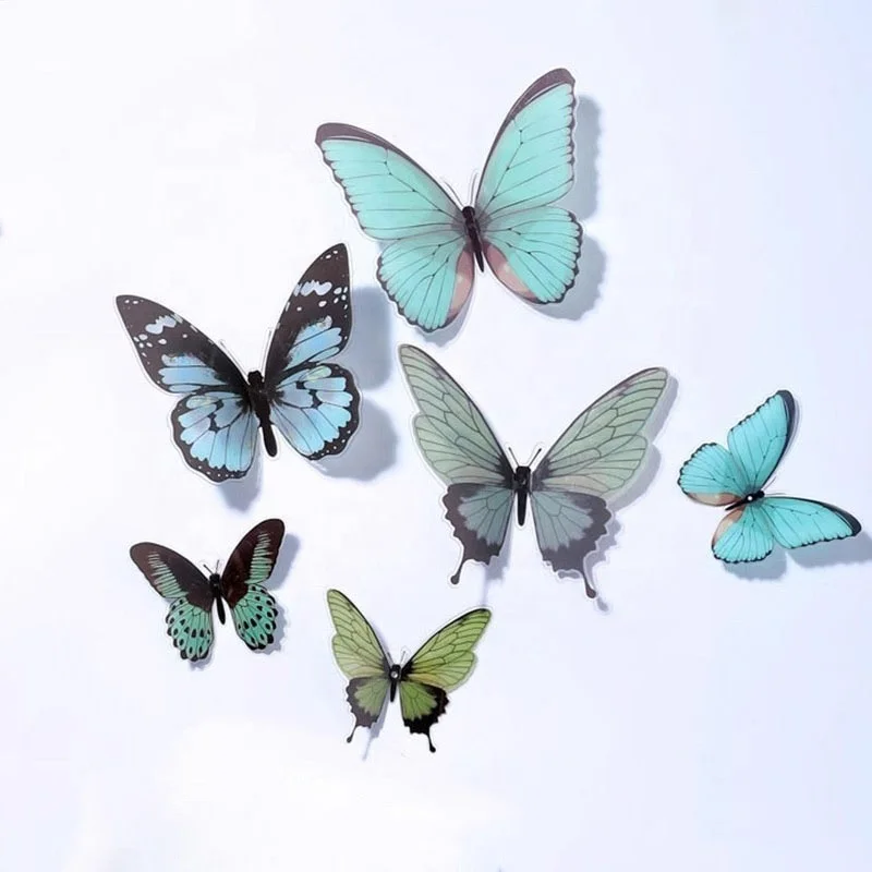 Wholesale PVC butterfly creative flower decoration simulation butterfly flower packaging felt wall diy decorations