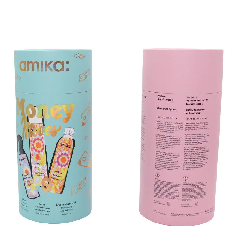 Wholesale Cardboard Box Tube-Shaped Customized Printing Shampoo Packaging Empty Box