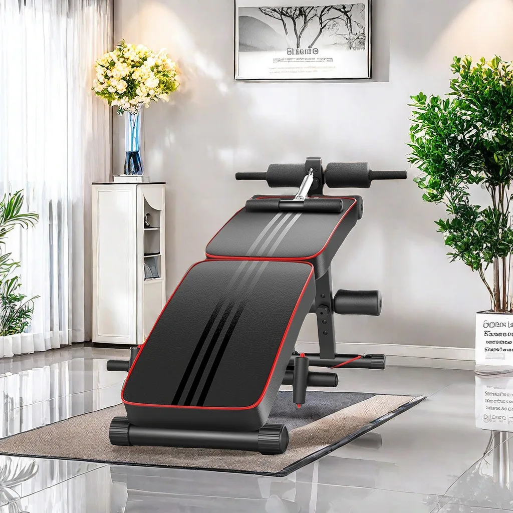 Rouser Fitness Foldable AB Exercise Machine Multifunctional Gym Equipment Adjustable Sit Up Bench Home Fitness Accessories