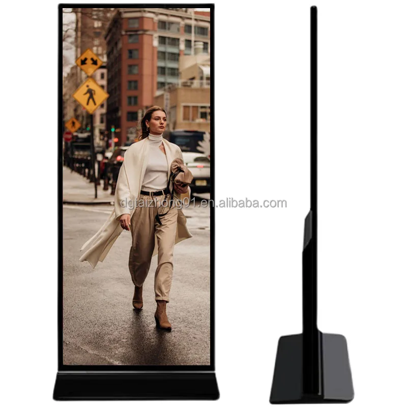 64/69inch Touch Screen Vertical Lcd Panel Stand Advertising Display Lcd Advertising Machine Full Hd Big Advertising Screen
