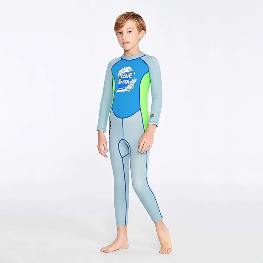 Новый высококачественный костюм для дайвинга разных размеров для мальчиков Детский Гидрокостюм из неопрена Sbr