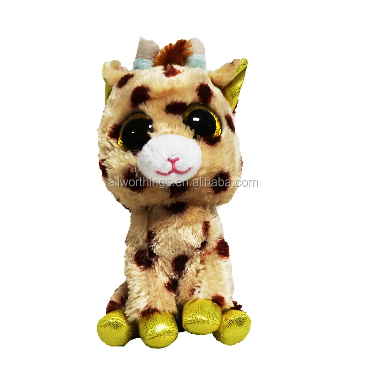 Hot selling fashion free sample 15cm big eyes plush stock deer plush toy