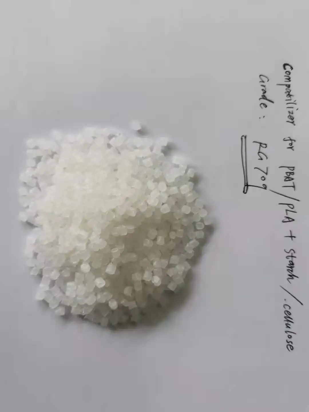 Compatilizer for PBAT/PLA+Starch/cellulose by a kind of multicomponent polymer modified by epoxy group grade RG709