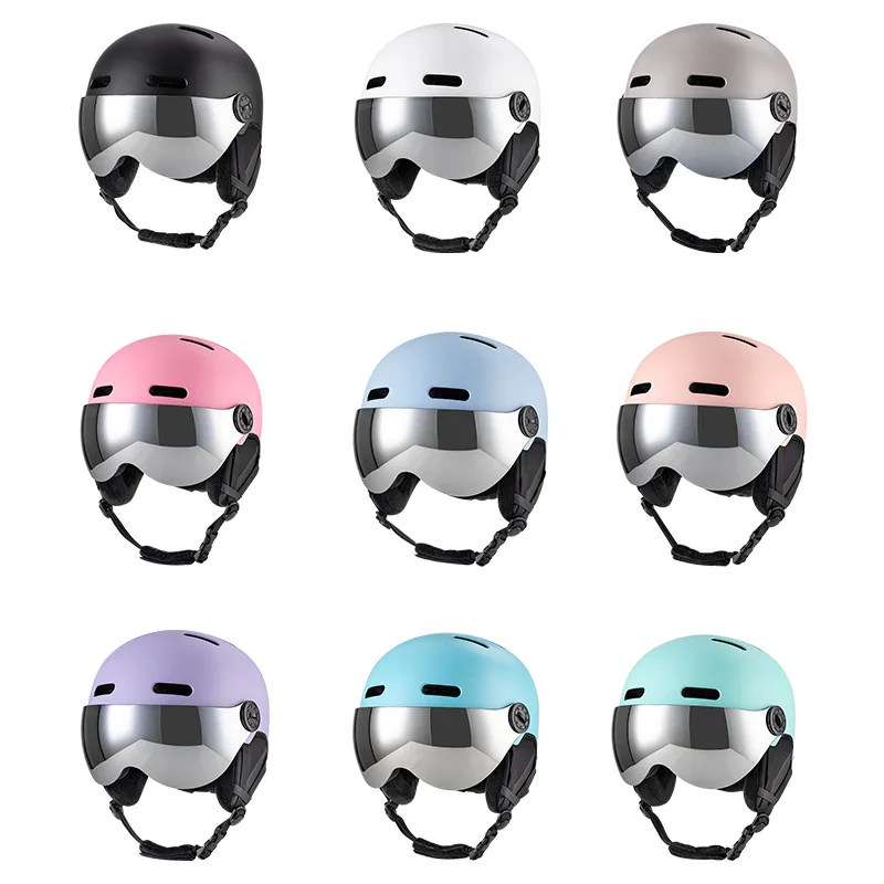 Оптовая продажа индивидуальный логотип профессиональный лыжный спорт сноуборд теплый и дышащий шлем для взрослых