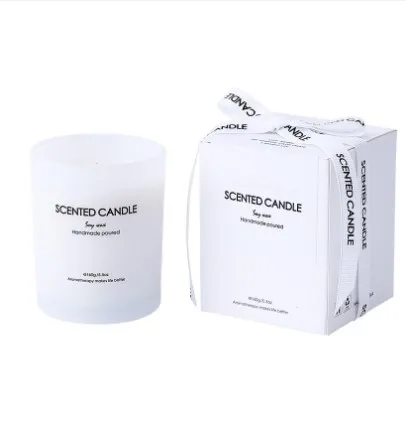 private label Crystal scented  luxury factory custom aromatherapy soya wax glass candle holder