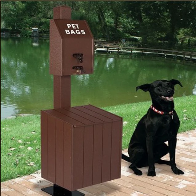 Factory Direct Customized Hot Sale Products Outdoor Dog Waste Bin Container Park Pet Waste Station with Roll Bags System