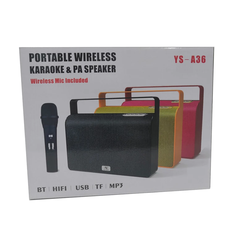 Портативный USB TF FM радио карты беспроводной BT открытый динамик караоке усилитель YS-A36