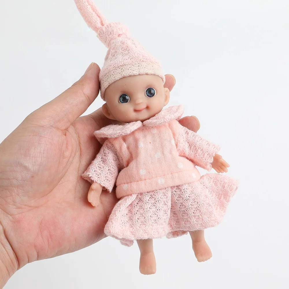 5.5 inch Mini Reborn Baby Dolls Sweet Girl Full Silicone Body Best Gift for Kids