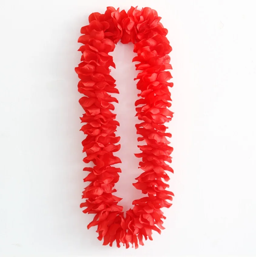 Hawaiian Leis Artificia Flower Necklace Hula Dance Garland Flowers Neck Loop