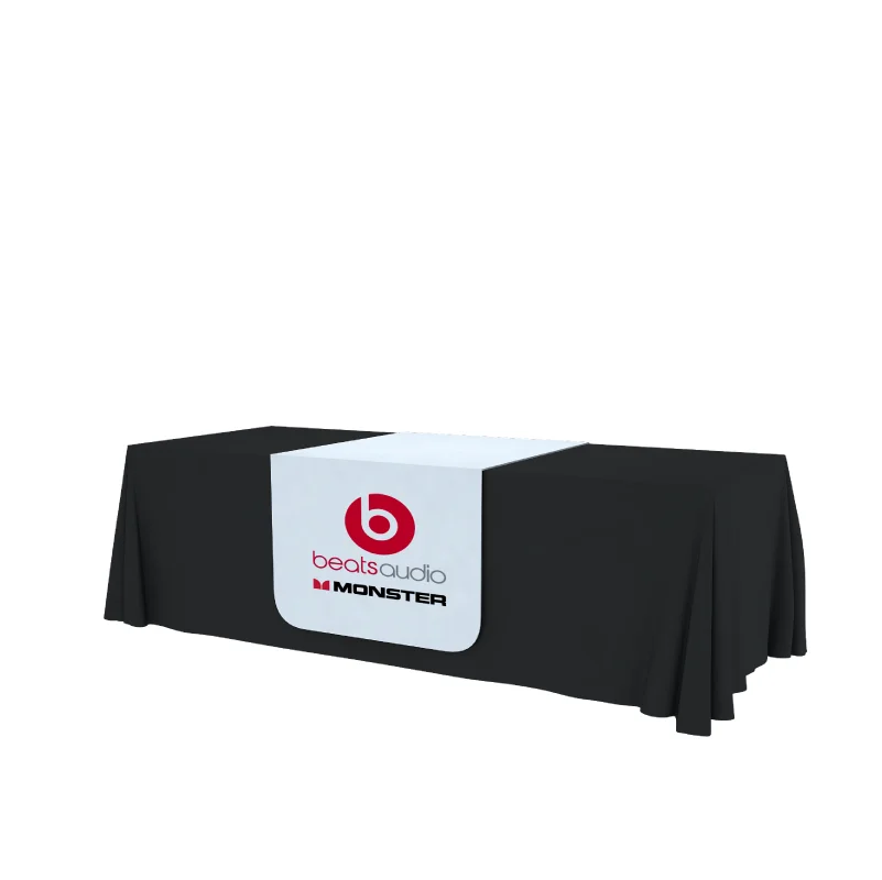 Custom Printed Trade Show Advertising Stretch Rectangular Table Cloth Spandex Table Cover Customized 100% Polyester