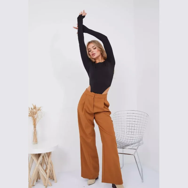 Direct Factory Sales New Sexy Solid Color Fashion High Waist Hot Girl Tight Women Bodysuit