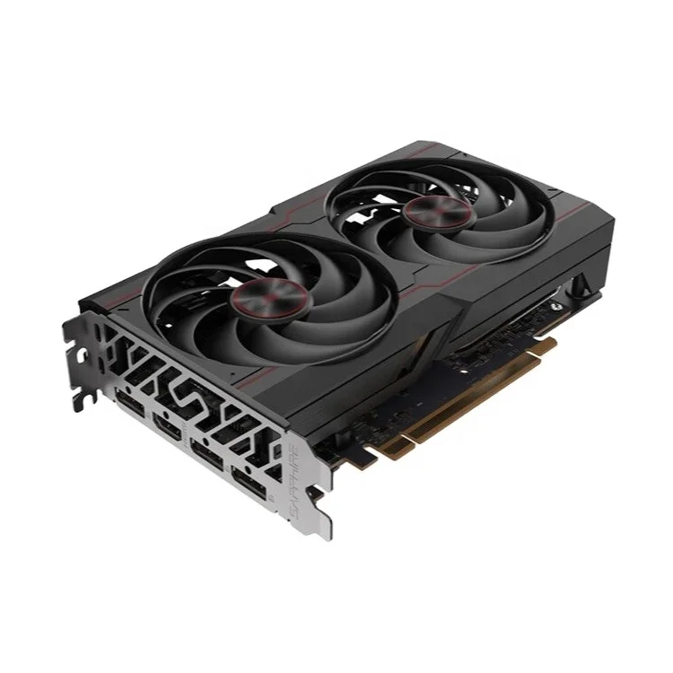 Видеокарта Rx590 580 570 480 470 с медной нижней тепловой трубкой и радиатором MOS с двумя вентиляторами