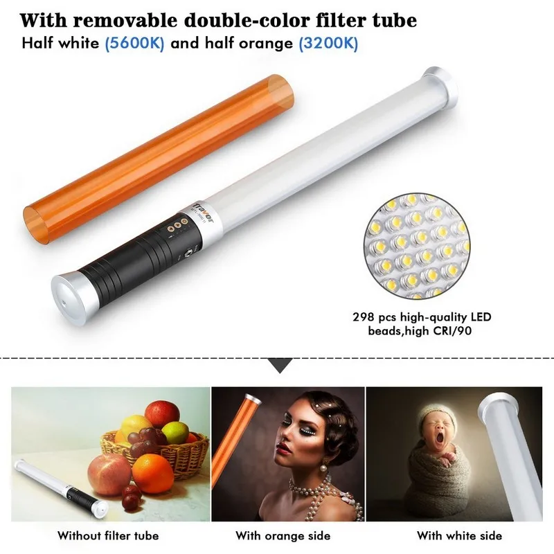 Travor MTL-900(II) professional photography lighting equipment video fill light wand led magic tube light with battery
