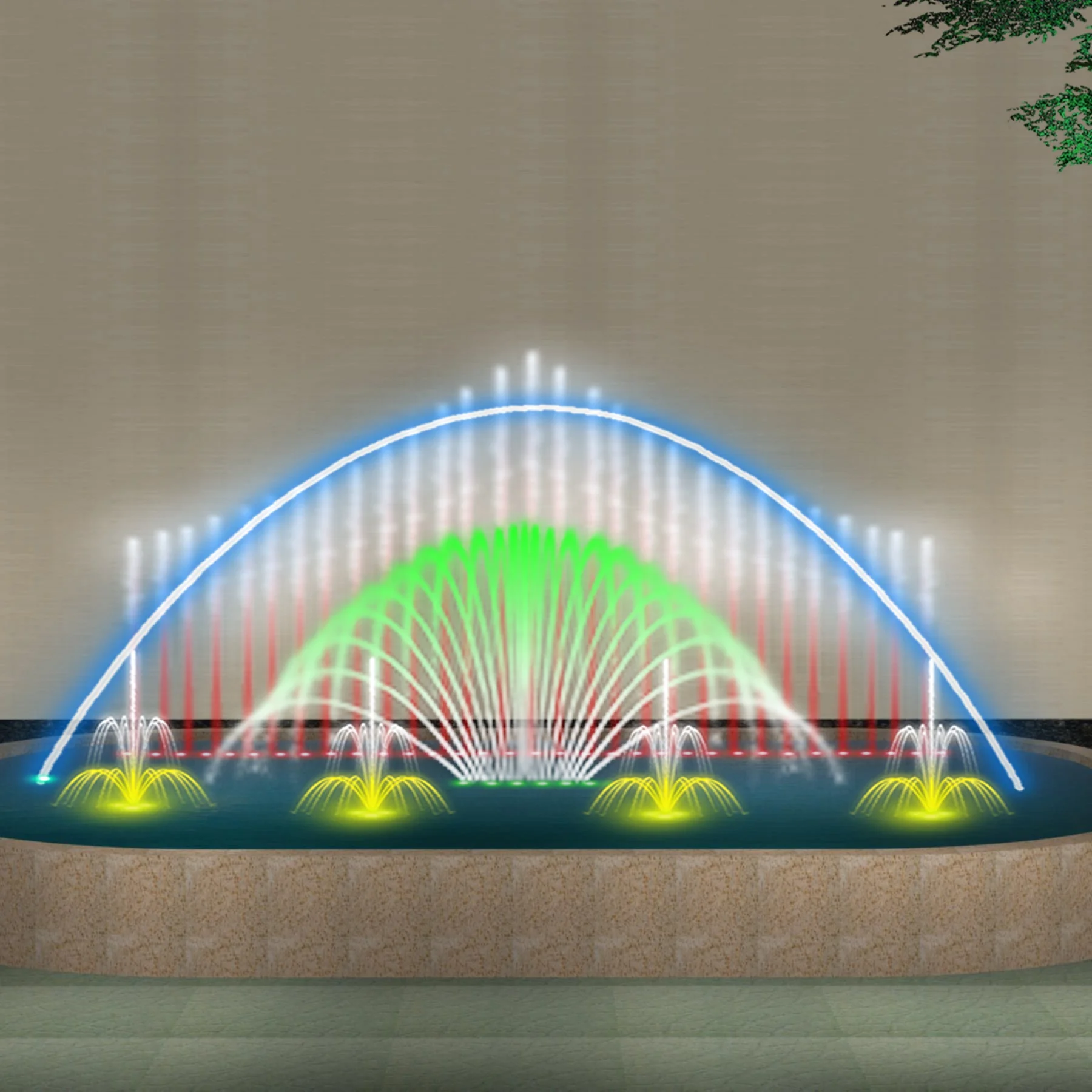 Outdoor/Indoor Small Music Dancing Flowing Fountain