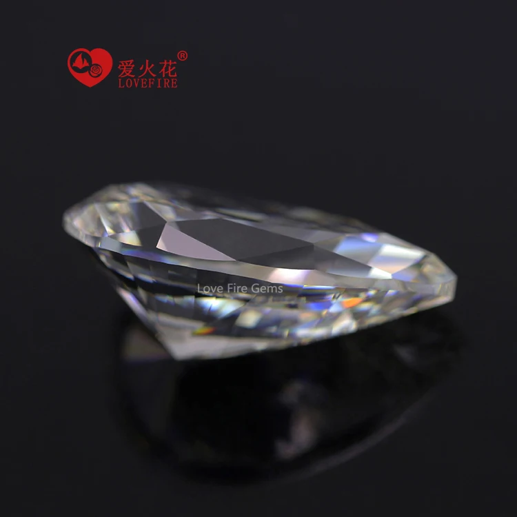 professional making 5a in stock pear cut synthetic cz stone all size loose white cubic zirconia