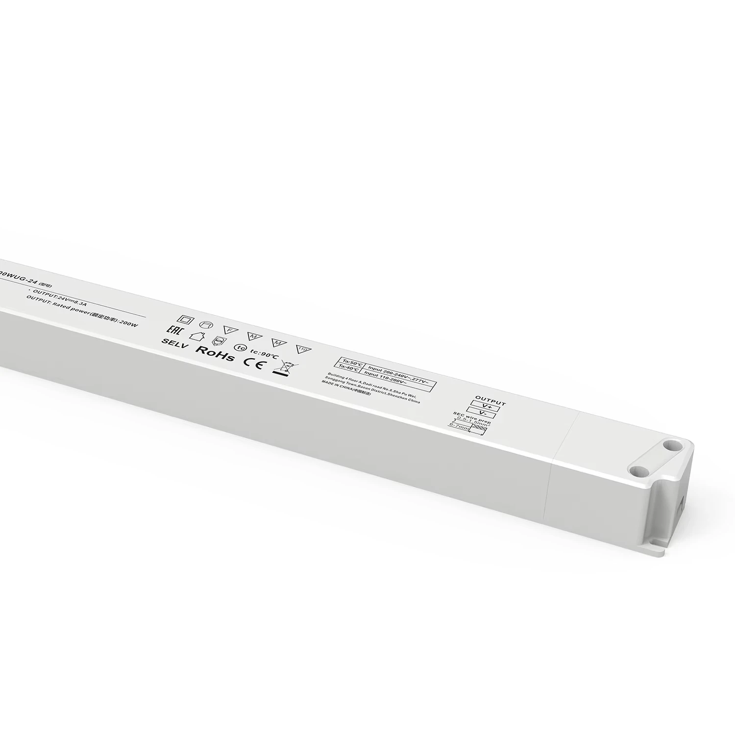 Ультра узкий светодиодный драйвер IP20 Compact 60W 100W 200W 24V 12V блок питания для линейного освещения
