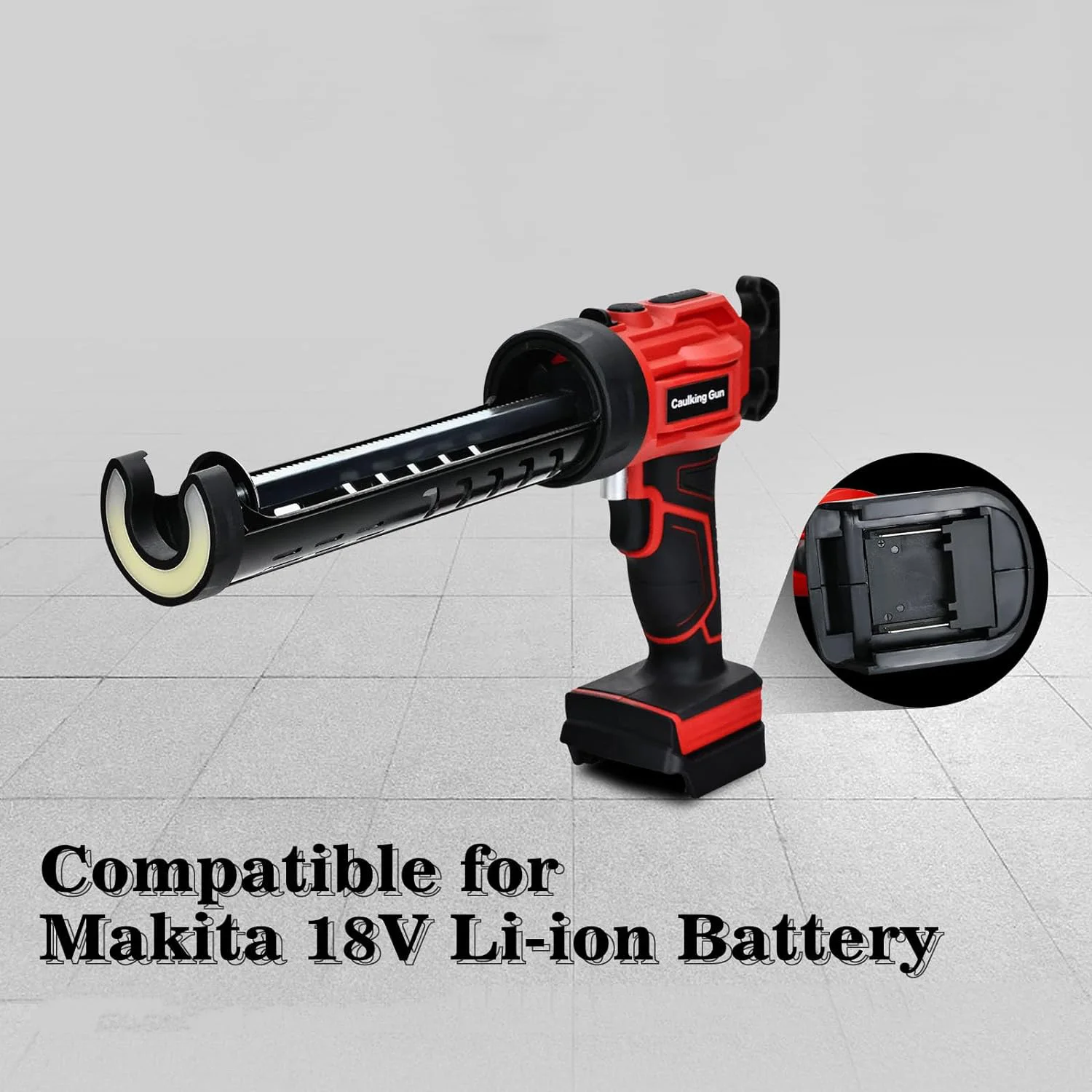 AKX-51 300ML Electric Cordless Caulking Gun with LED Light 18V Li-on Battery Powered Automatic Seam Glue Gun
