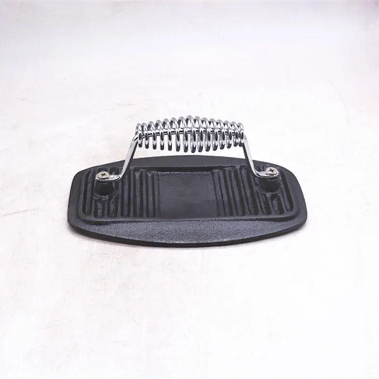 Wooden handle pre-seasoned oil coating rectangle cast iron bacon press