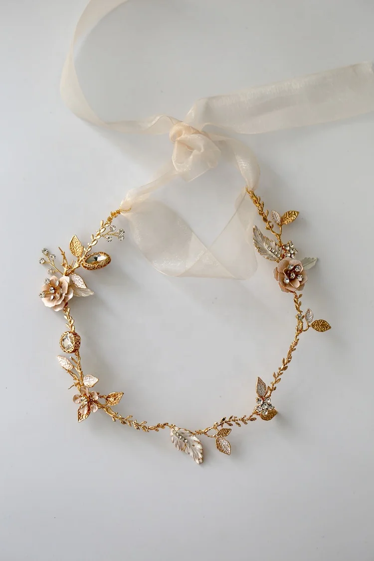 Bridal clear crystal vintage fancy flower bridal hair pieces for bride or bridesmaid