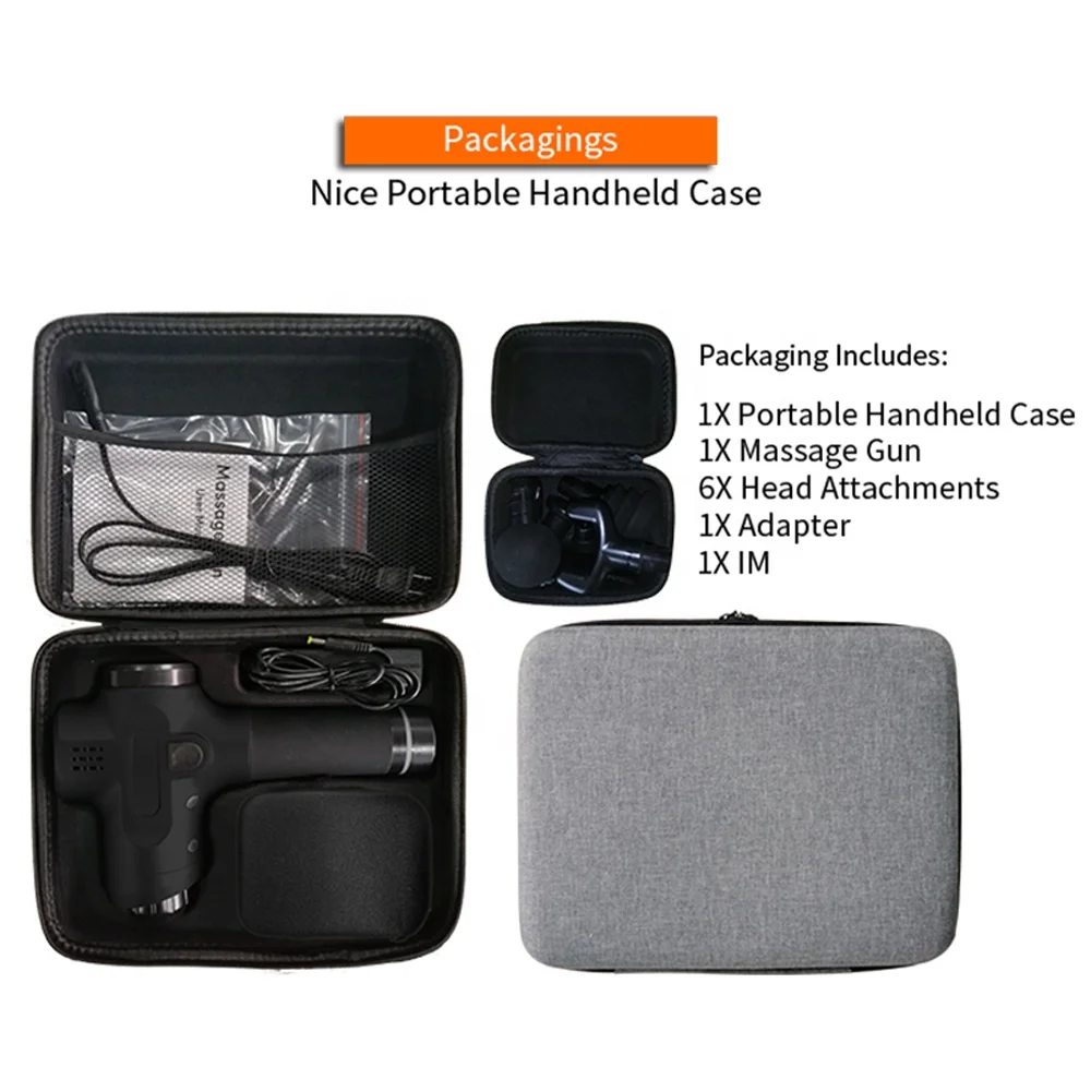 
rechargeable battery cordless deep muscle tissue sports vibration massage gun with LED touch screen 