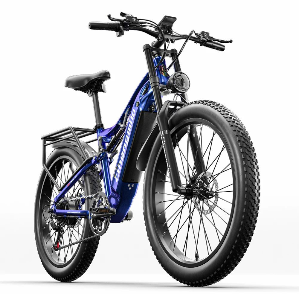 Электрический велосипед HezzoEU US Stock MX03 Ebike 500 Вт Middrive 48 В с толстыми шинами горный из углеродного волокна