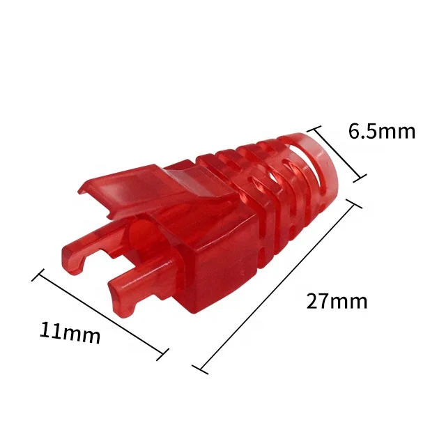 Clear Color Transparent PC Plastic RJ45 Connector boot head cover For RJ45 Cat6 Cat5 8p8c modular plug