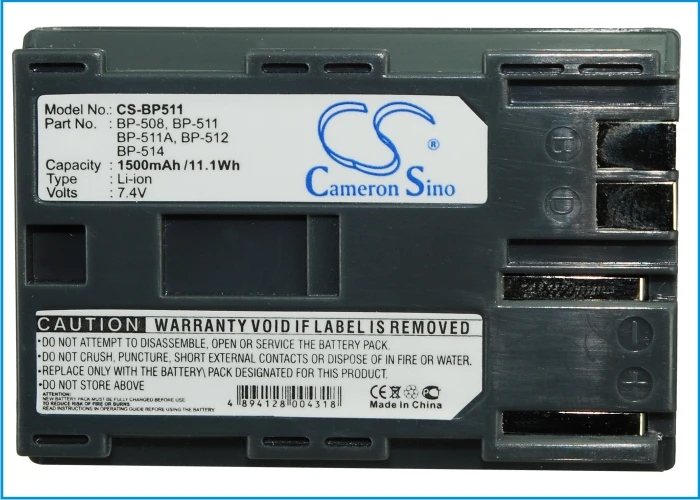 Камера Аккумулятор DM-MV100X DM-MV100Xi DM-MV30 для Canon BP-508 BP-511 BP-511A мини перезаряжаемая беспроводная камера аккумулятор
