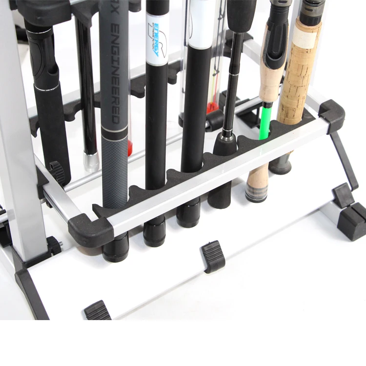 Selco Hot Sale Chinese Aluminum PP plastic Fish Rod Stand Fishing Rod Pole Rod Holder Stand