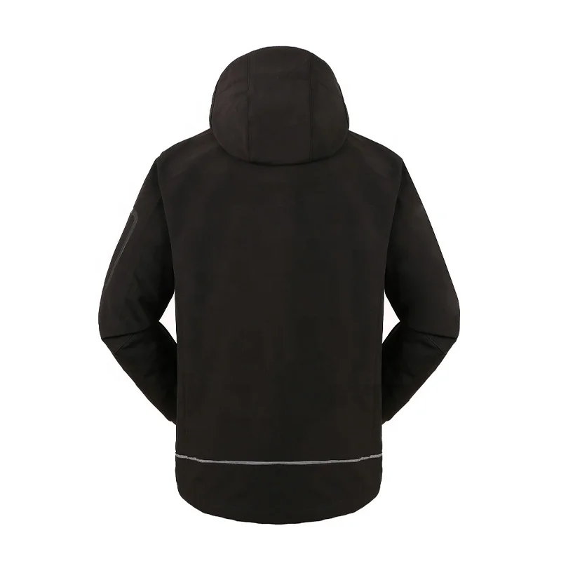 Custom logo Outdoor Work Wear Uniform Soft Shell Waterproof Windproof Windbreaker Mens Fleece Lined Polyester Softshell Jacket