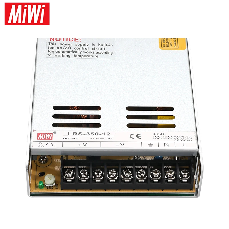 MiWi LRS-350-5 ultra thin CCTV system ac to dc led switching power supply 5V 60A 350w with Multiple protection
