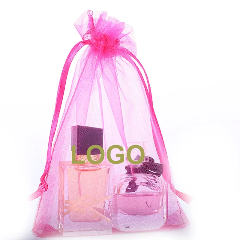 Large Mesh Organza Drawstring Pouch Gifts Packing Bags
