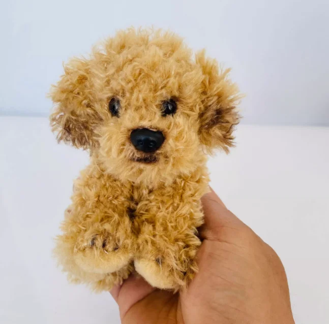 Customized Simulation Teddy Dog Plush Toy Bean Grain Mini Teddy Dog Doll Cute Pocket Puppy